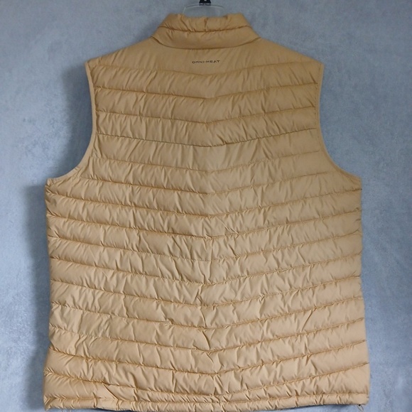 Columbia Omni-Heat Men's Gold Thermal Sleeveless Puffer Vest Size XXL NWT - Picture 2 of 5